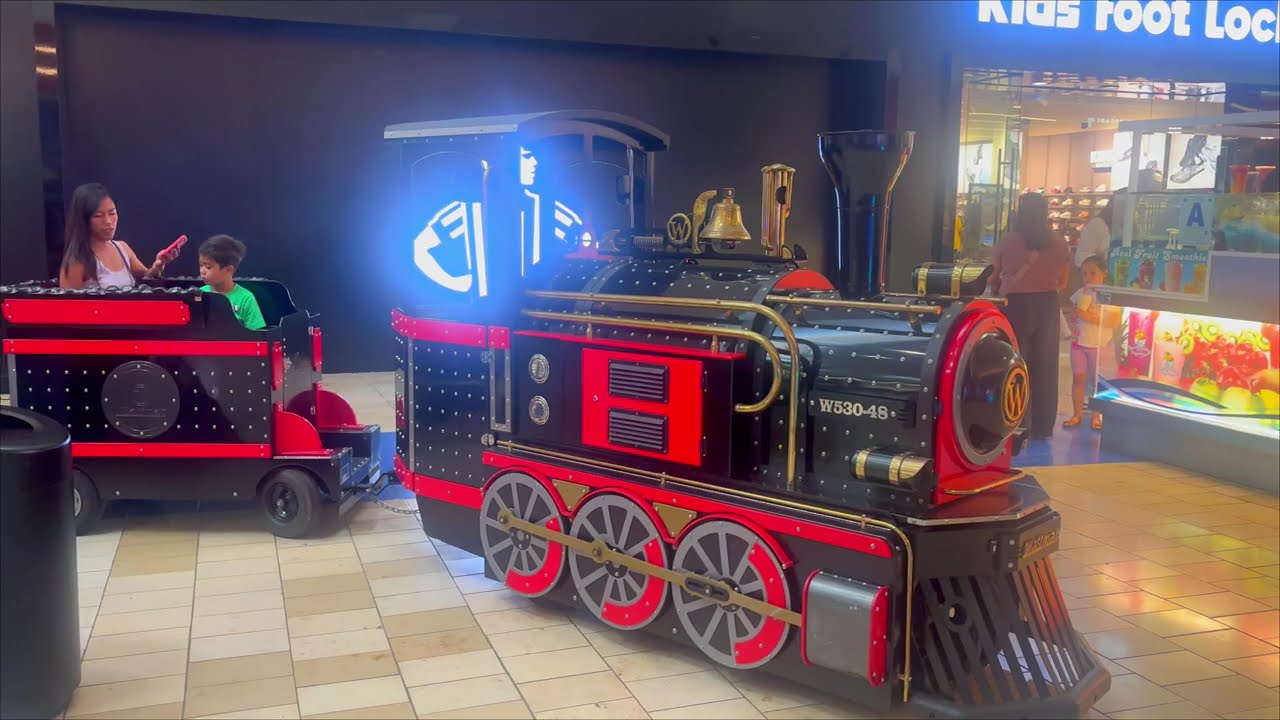 Westfield Plaza Bonita CA Wattman Trackless train Part 2 (Clips and ride through's)