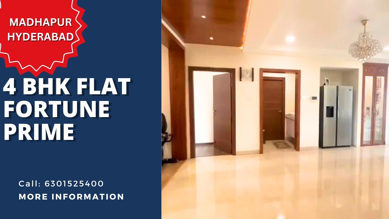 Luxurious 4BHK Flat for Sale in DSR Fortune Prime | 3190 sft | WestFacing with Lake View | Hyderabad