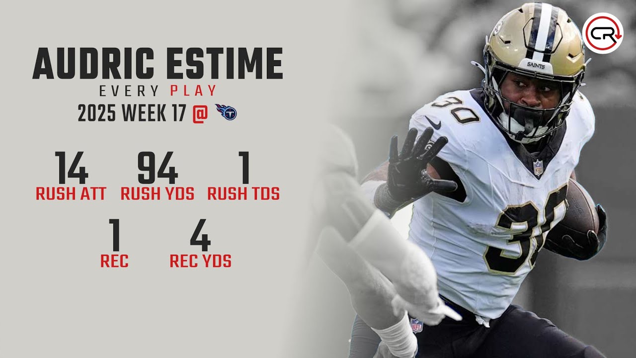 Audric Estime Week 17 Highlights | Every Run, Target, and Catch vs Titans