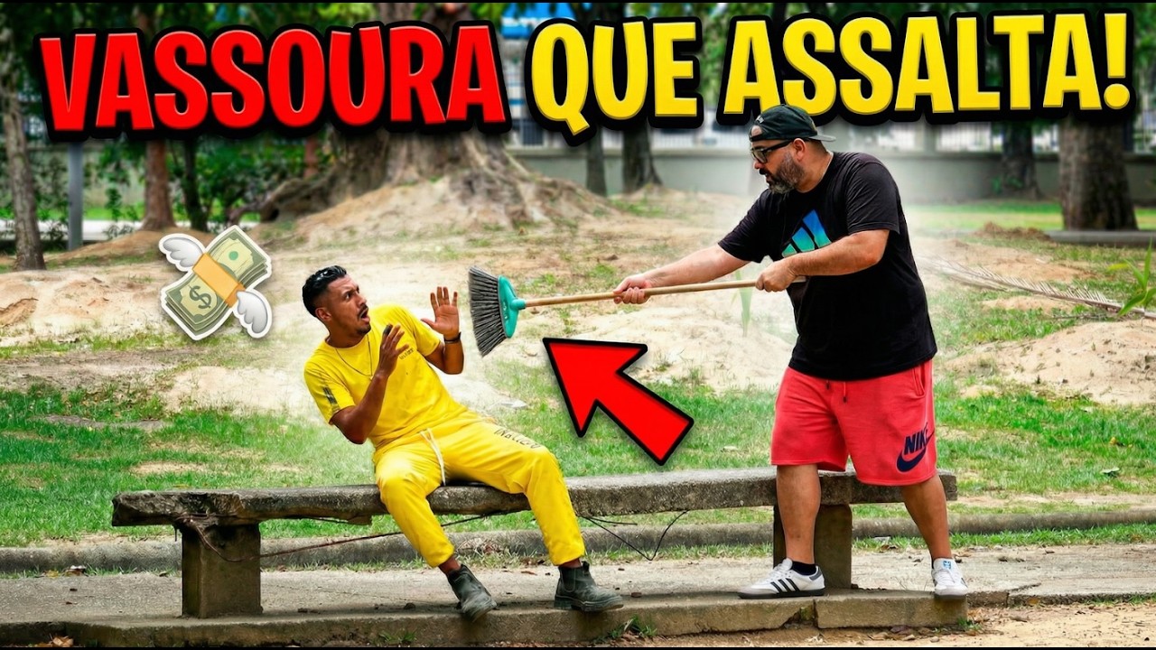 PEGADINHA - ASSALTANDO COM UMA VASSOURA NO RIO DE JANEIRO!