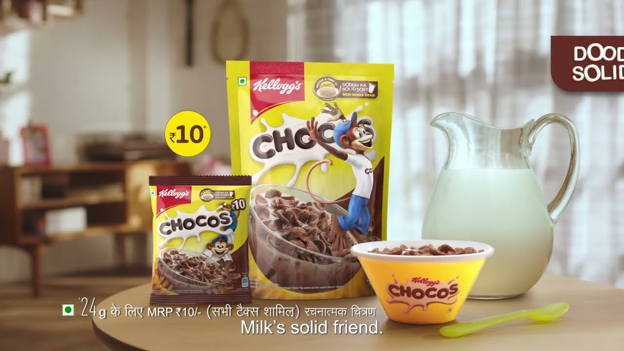 Реклама Kellogg&rsquo;s Chocos с мальчиком и собакой | На хинди с английскими субтитрами