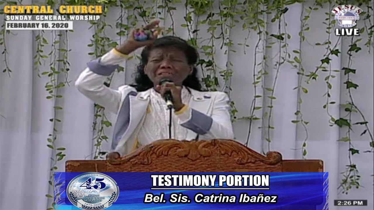 JMCIM | Testimony Portion | Bel. Sis. Catrina Ibañez | February 16, 2020