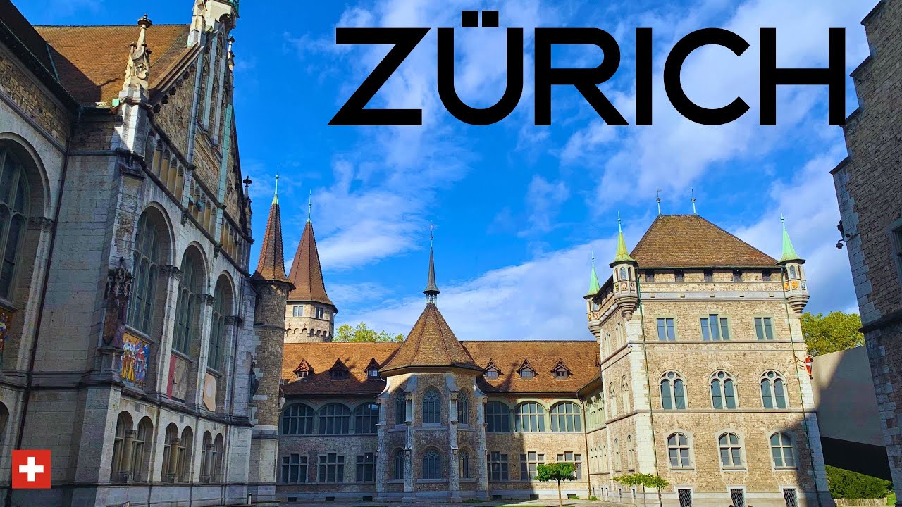 Zürich, Switzerland. Walking Tour - 4K.