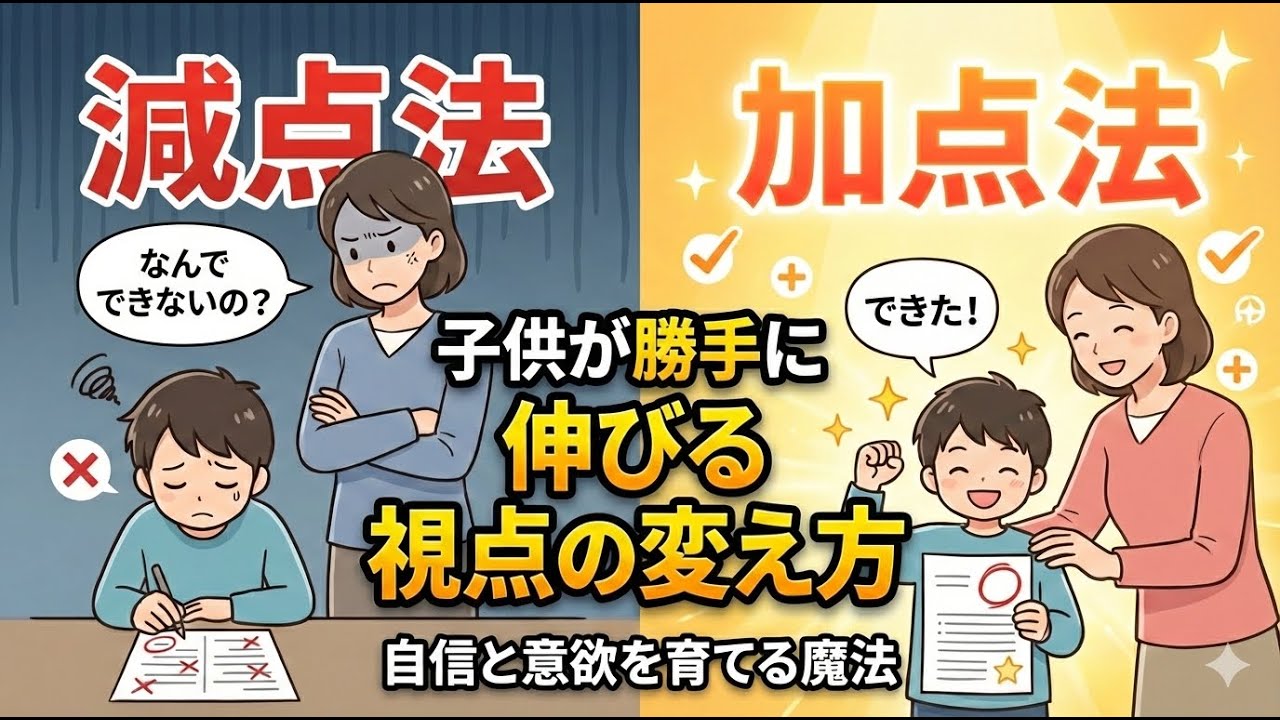 【子育て心理学】子供を伸ばす親、自信を奪う親の違い。今日からできる「加点法」の視点