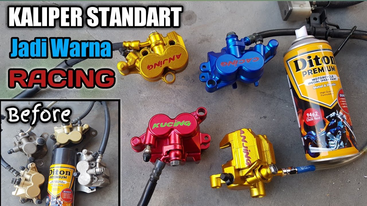 Kaliper warna racing ala Diton Premium / Repaint kaliper menjadi warna ala racing