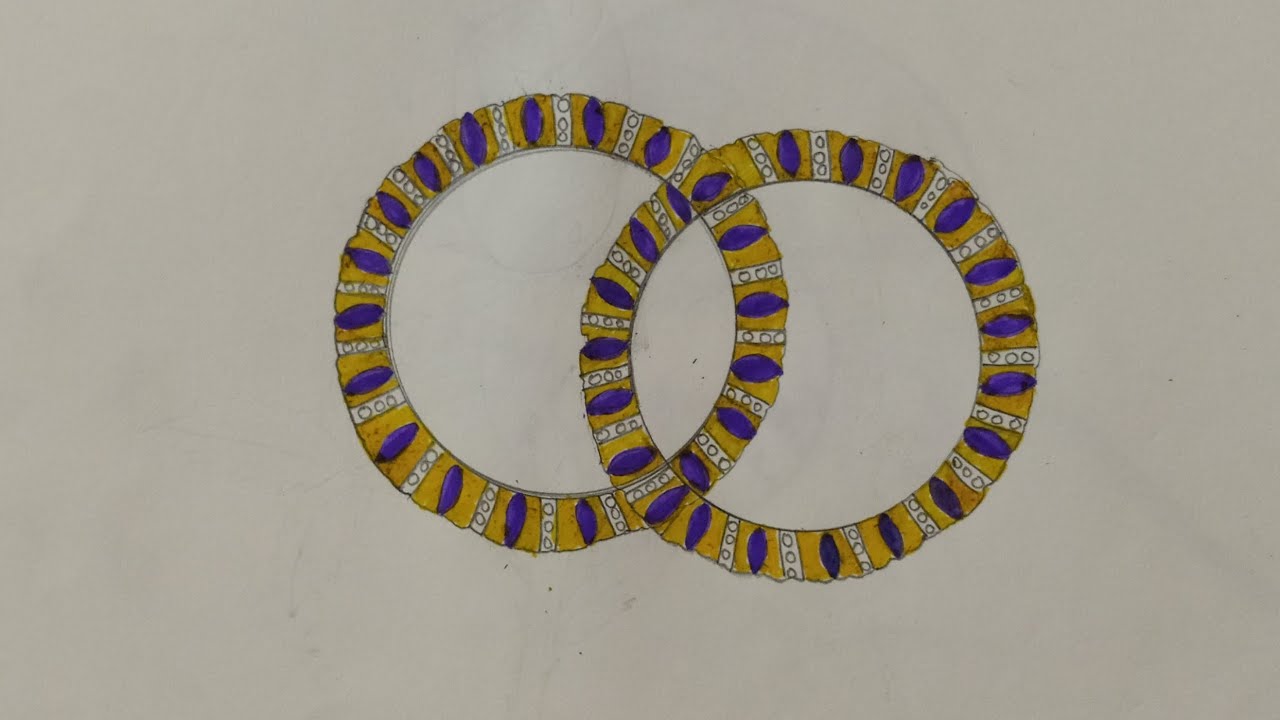 How To Draw Very Easy Bangles Drawing video ||Abhisoni Drawing Channel
