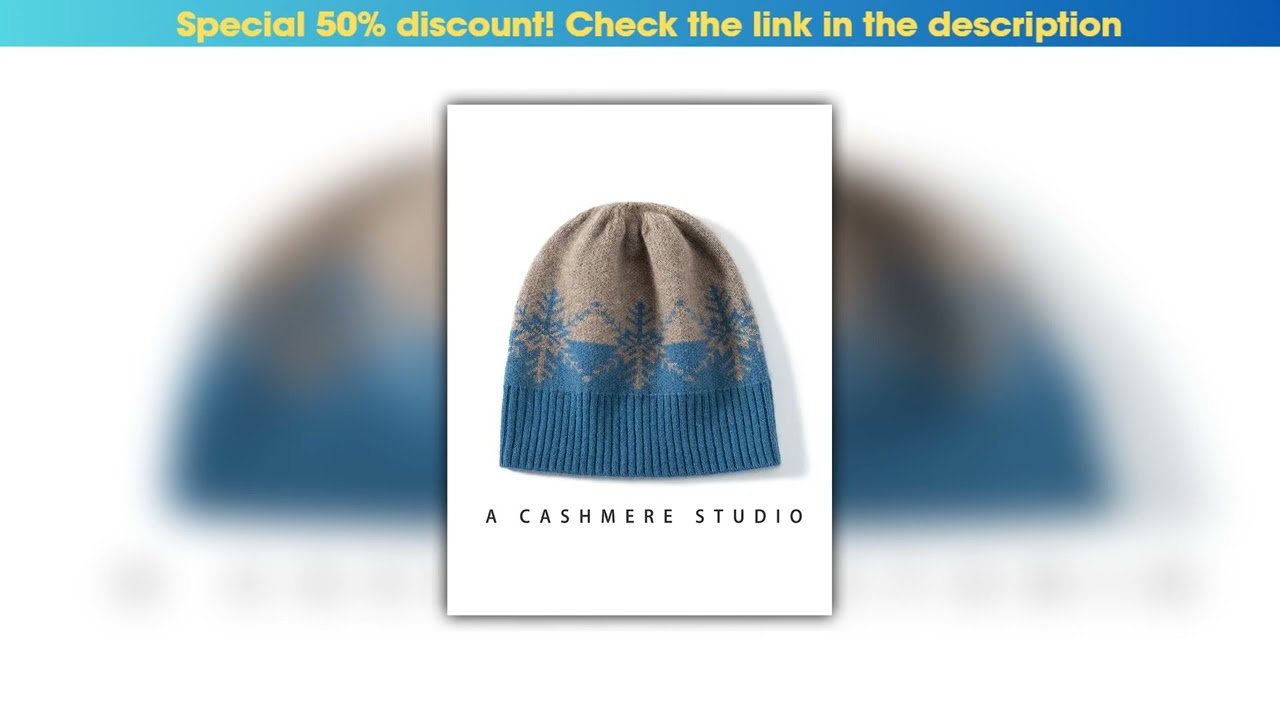 Get Wool Cashmere Jacquard Knitted Beanies Women Snowflake Caps Christmas Present Hat Mens Winter T