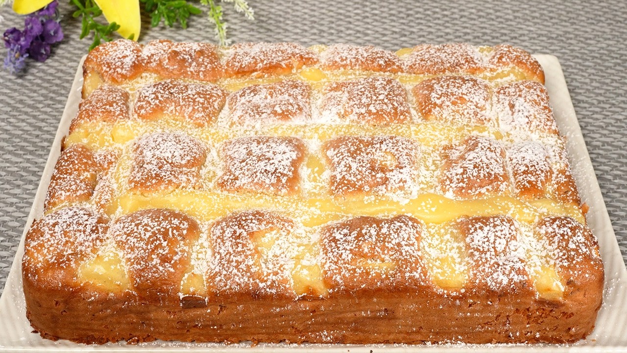 Яблочный пирог со сливками, который тает во рту! Этот рецепт ищут все! Вкусный