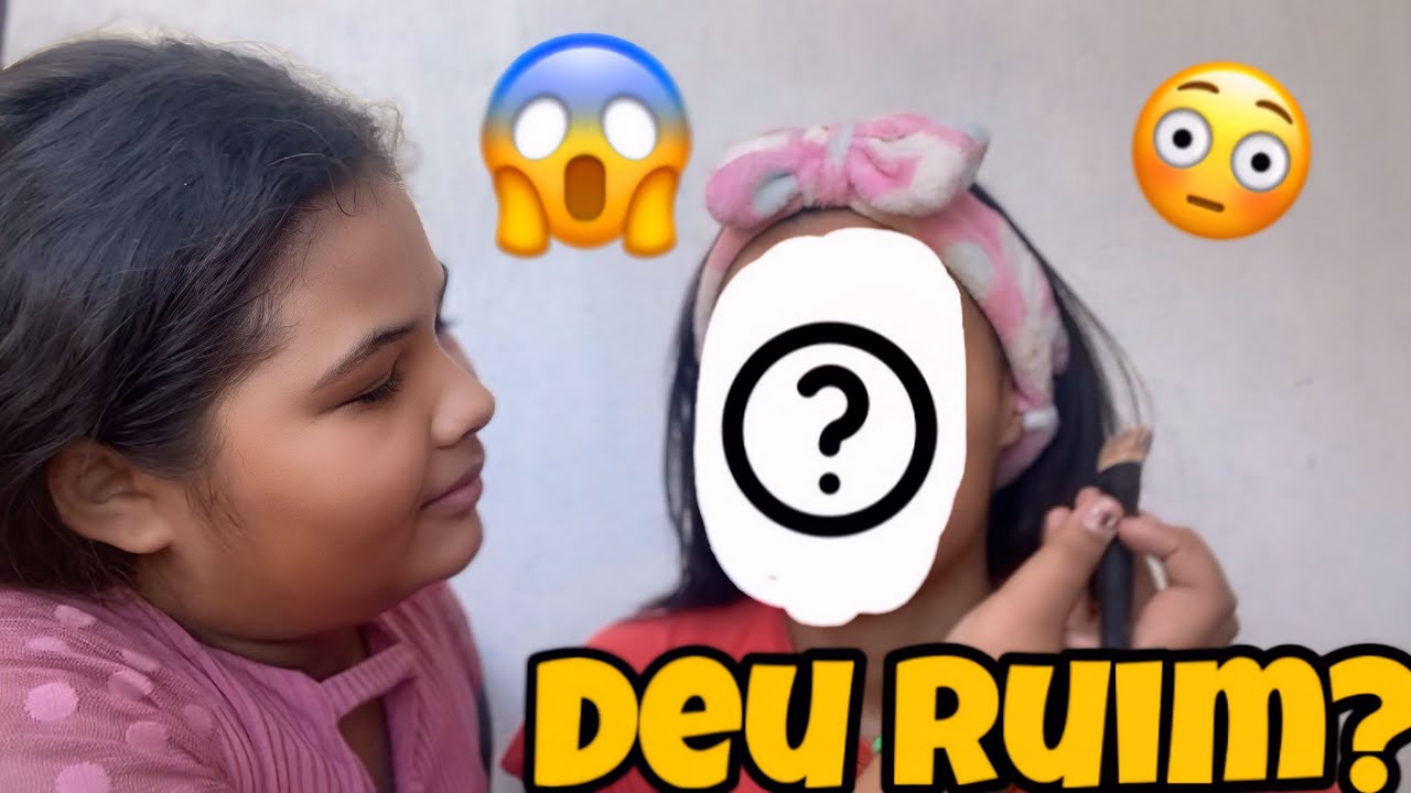 DEIXEI MINHA IRMÃ DE 10 ANOS ME MAQUIAR E OLHA NO QUE DEU ‼️ (Deu ruim?)