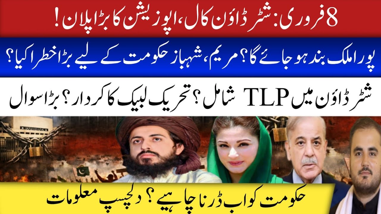 Are Maryam Nawaz & Shehbaz Sharif Under Pressure? Will Pak Shut Down on Feb 8 | TLP’s Role Explained