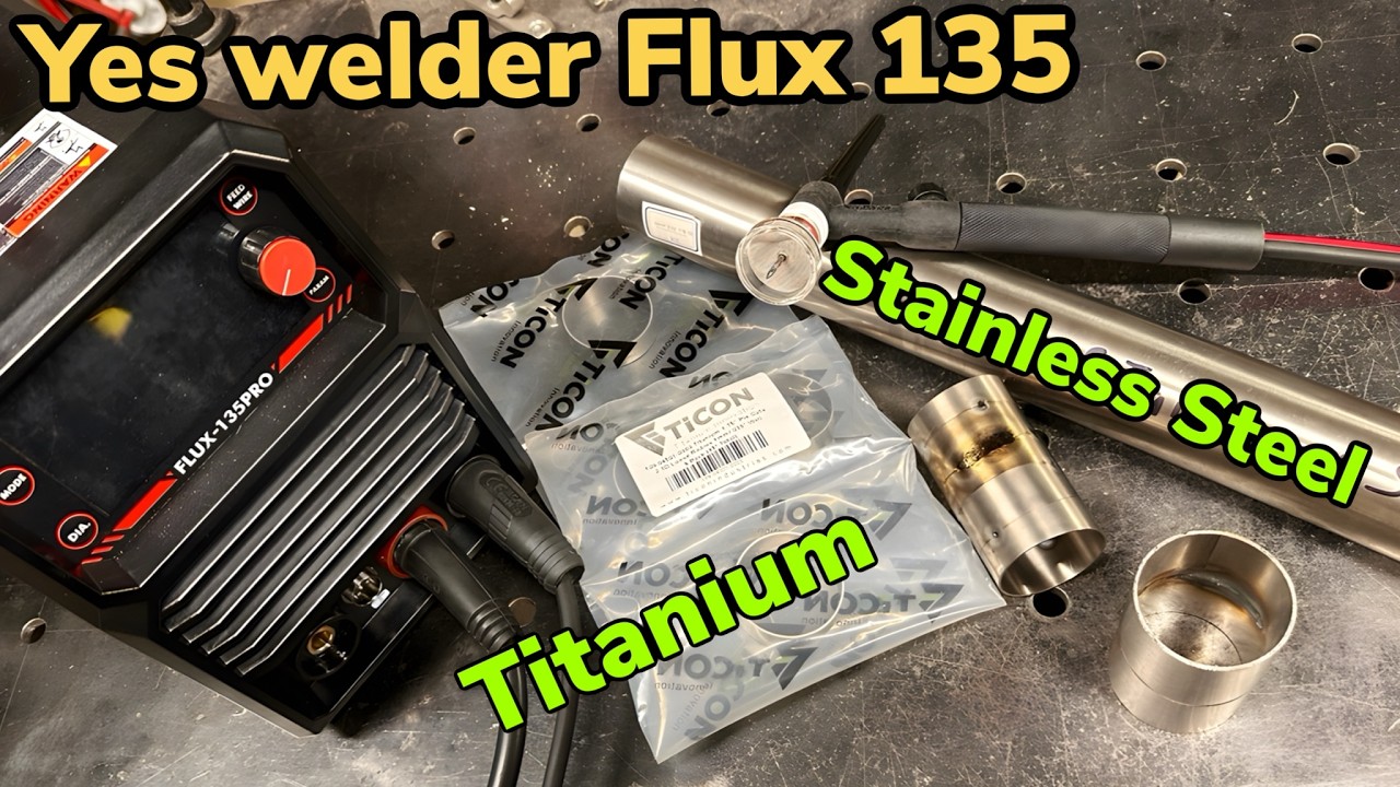 Under $200 Titanium & Stainless Exhaust, Yes Welder 135 Flux Pro.
