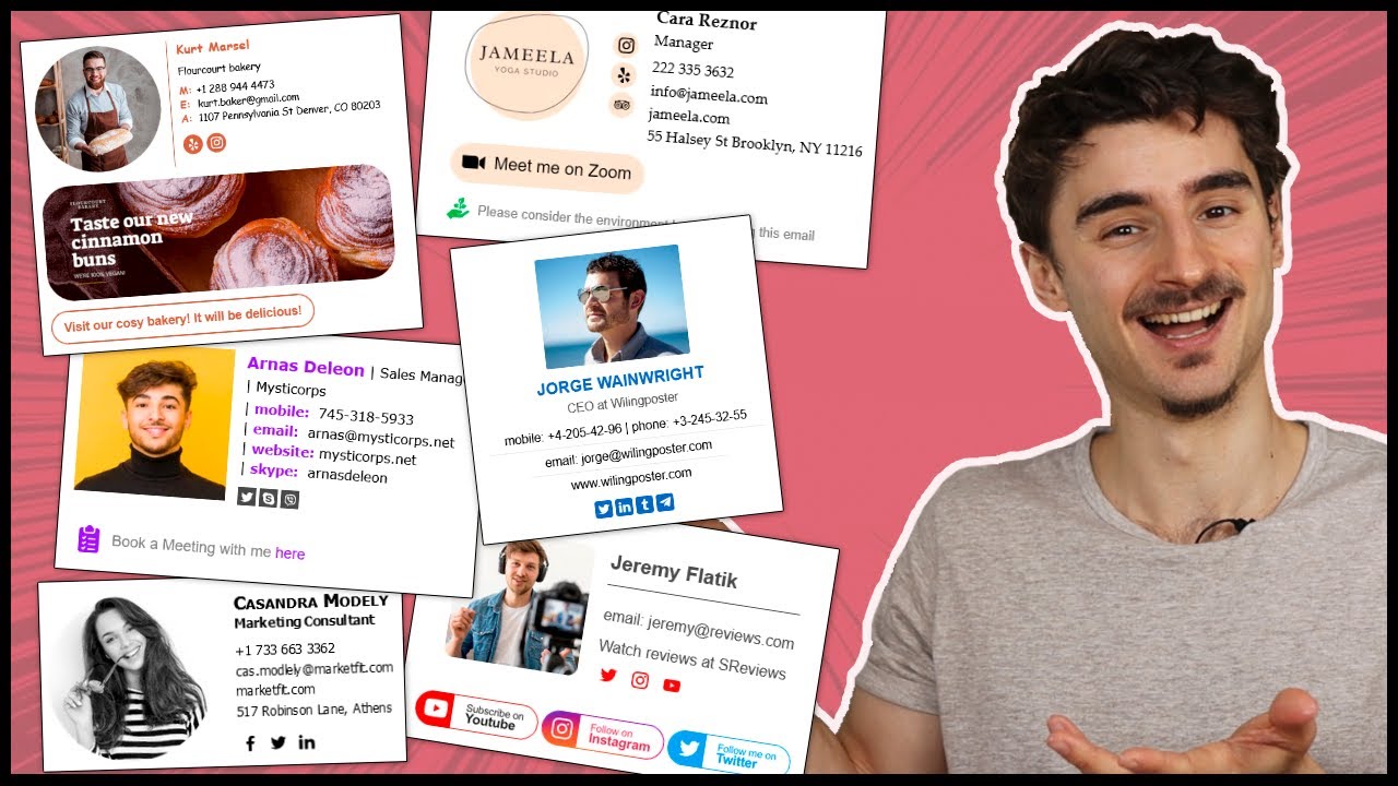 Free Email Signature Templates (3 Generators with 120+ designs)