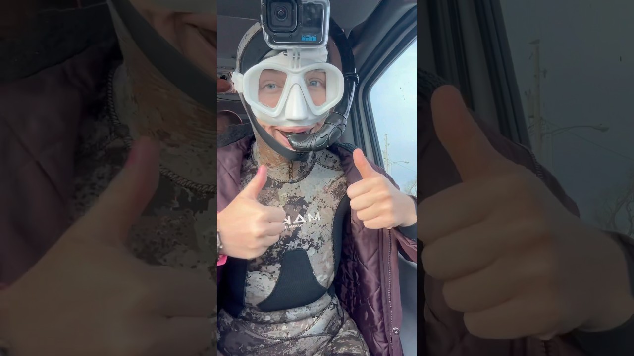GRWM cold water diving!!! All that&rsquo;s missing is socks and booties to keep me warm #spearfishing
