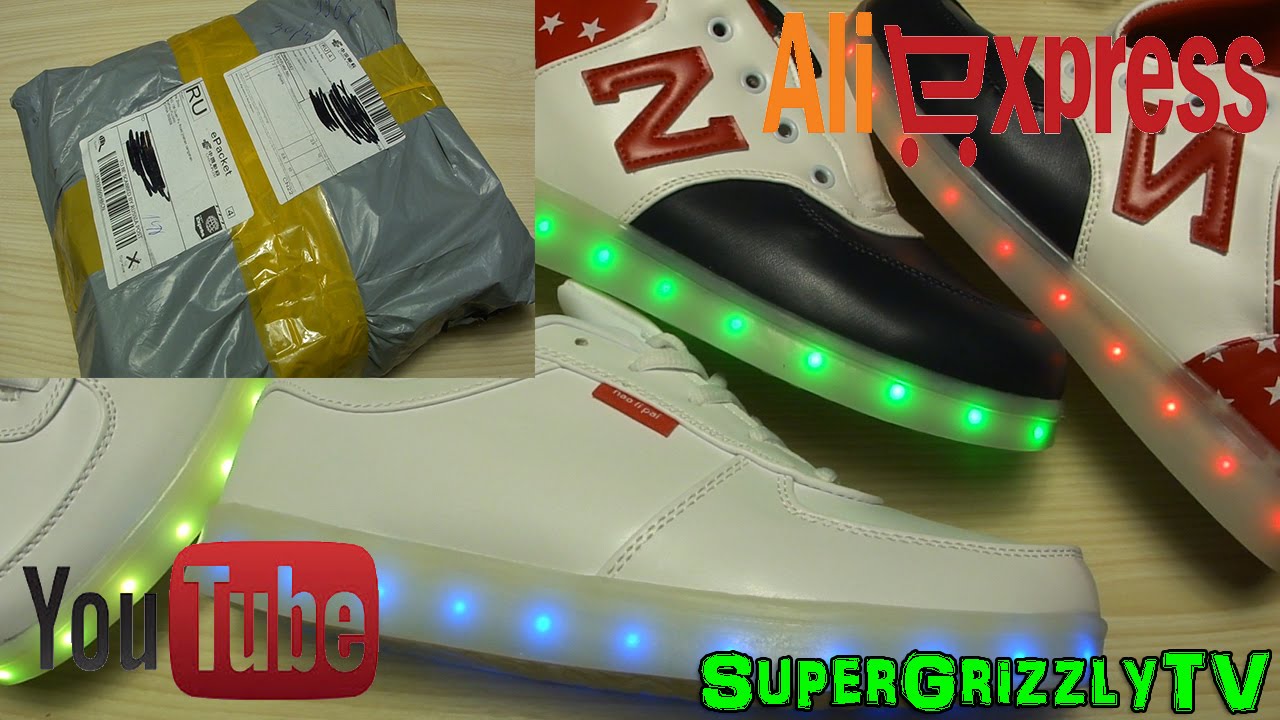 Светодиодные светящиеся Кроссовки/LED glowing sneakers из Китая  AliExpress
