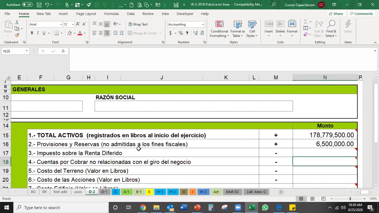 IR2 Anexos D2, D1 y D