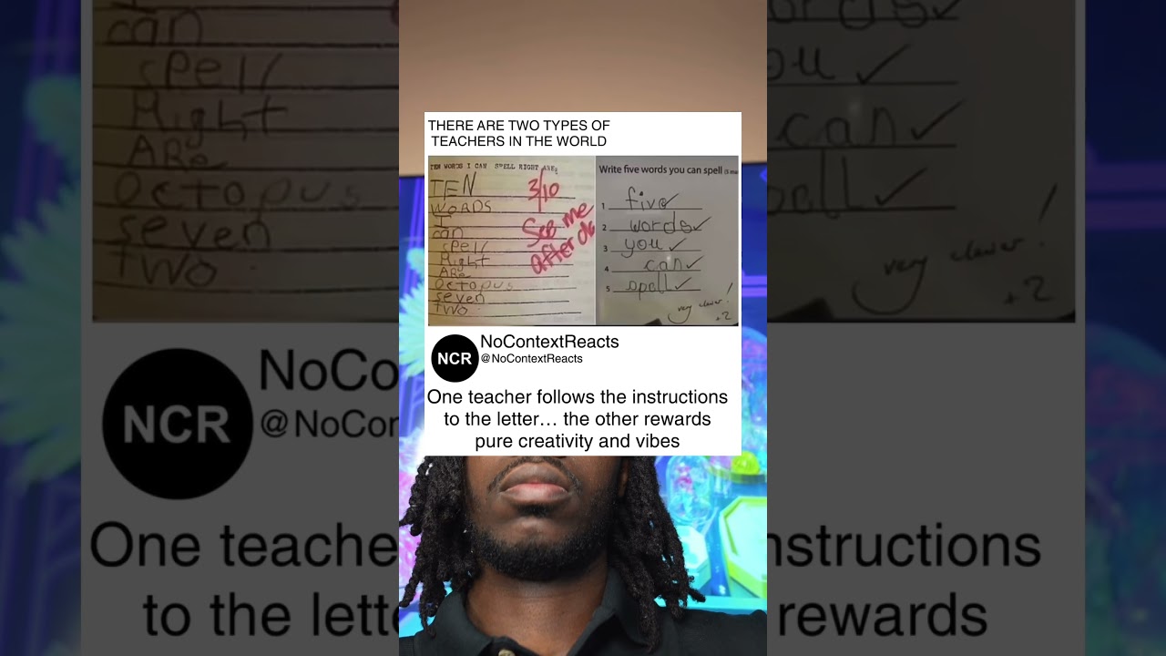 One teacher follows the instructions to the letter... the other rewards pure creativity and vibes