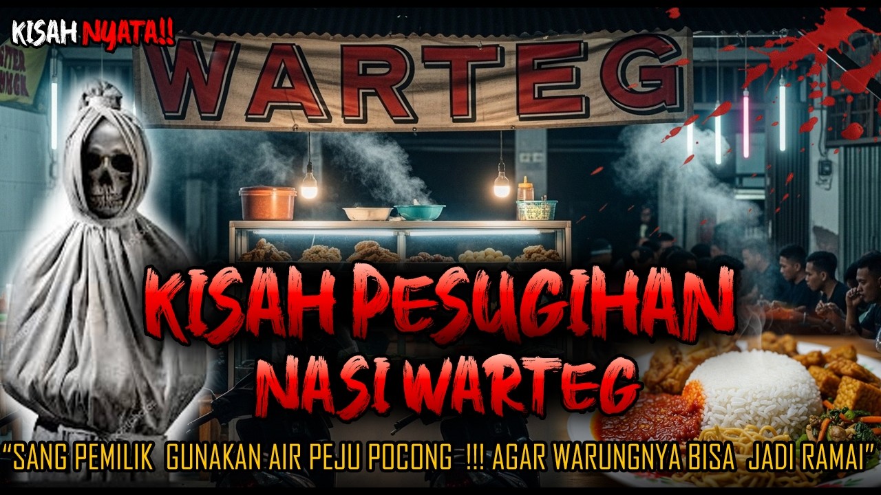 MERINGDING !!! KISAH PESUGIHAN NASI WARTEG ,PAKAI P3JU POCONG BIKIN WARUNG JADI RAMAI