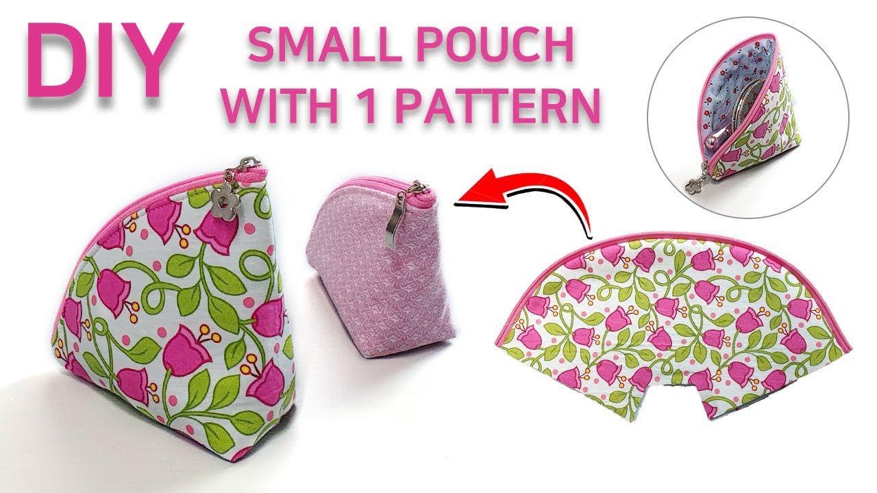 DIY Small pouch with 1pattern/Zipper pouch/Pattern sharing/지퍼파우치만들기/작고 귀여운파우치 만드는법[JSDAILY]