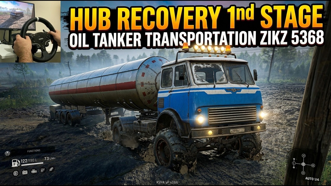 SnowRunner Mission: Hub Recovery Phase 1 - Zikz 5368 vs. Heavy Oil Tanker