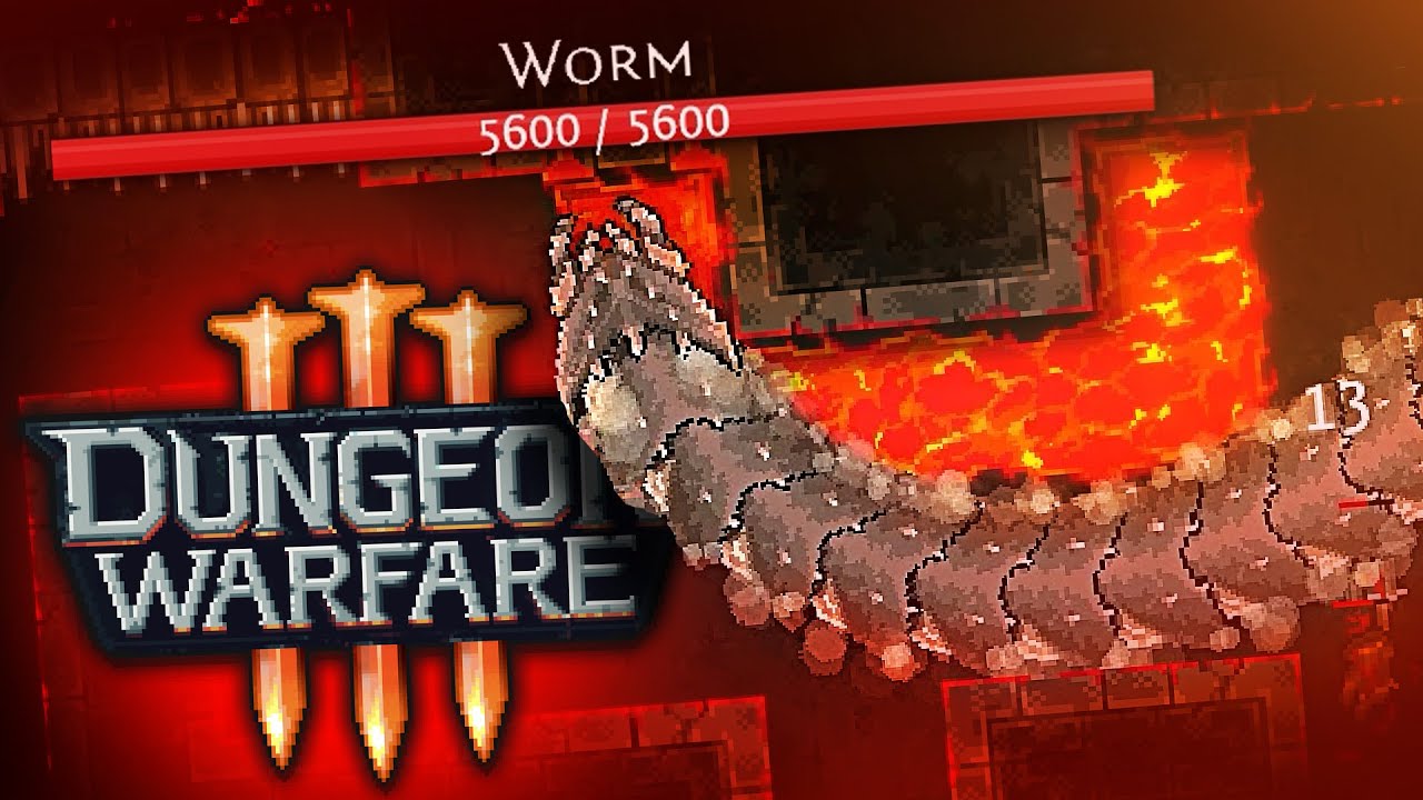 MEGA WORM DIGS THROUGH AND DESTROYS MY TRAPS! - DUNGEON WARFARE 3