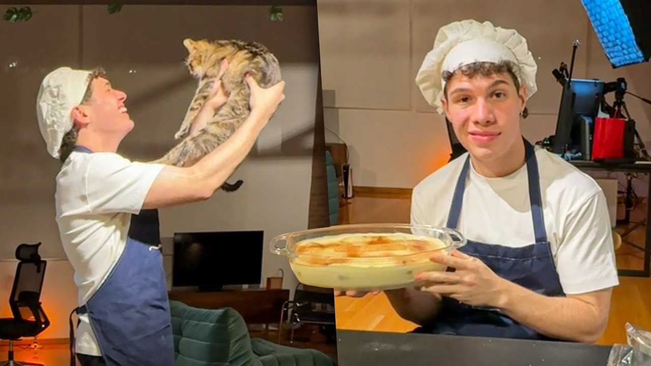 streamer y su gata cocinan tiramisú 👨🏻‍🍳