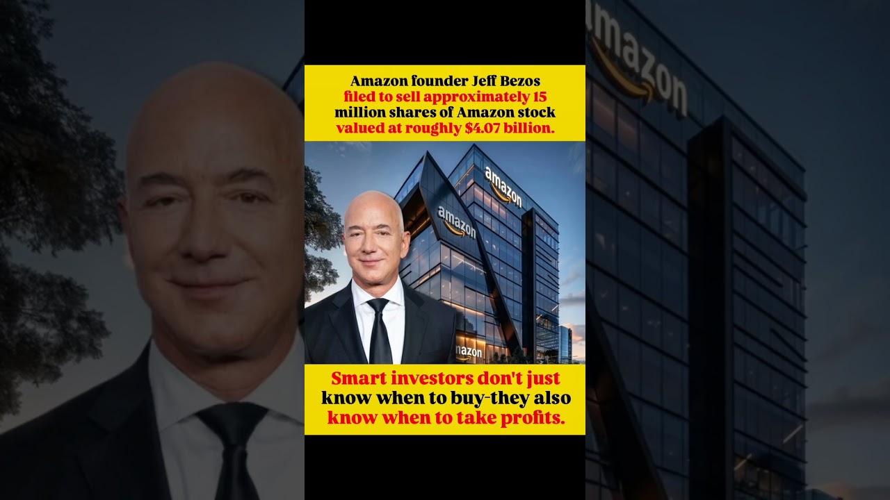 Jeff Bezos sells $4B Amazon stock! Smart timing or billionaire flex? 📈💰 #JeffBezos #Amazon
