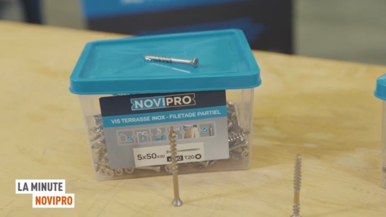 Présentation de la vis terrasse bois - La minute NOVIPRO