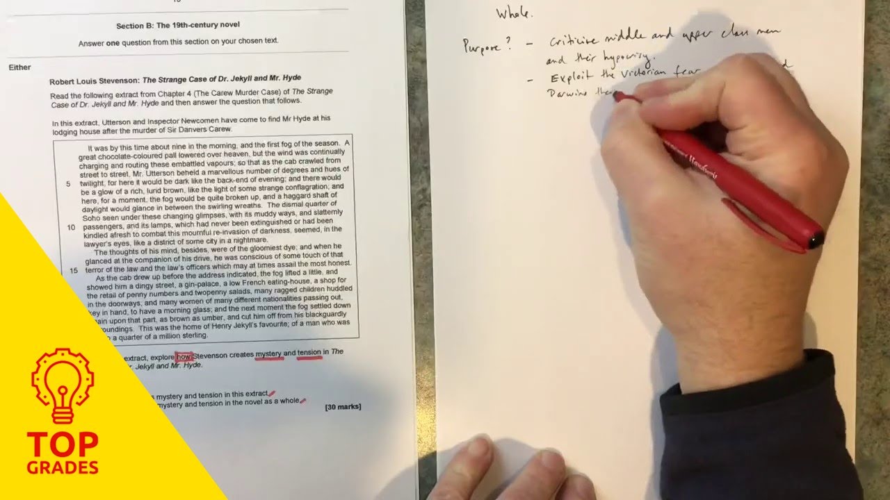 Как ответить на вопрос по литературному отрывку (используя Джекила и Хайда) Мистер Саллес