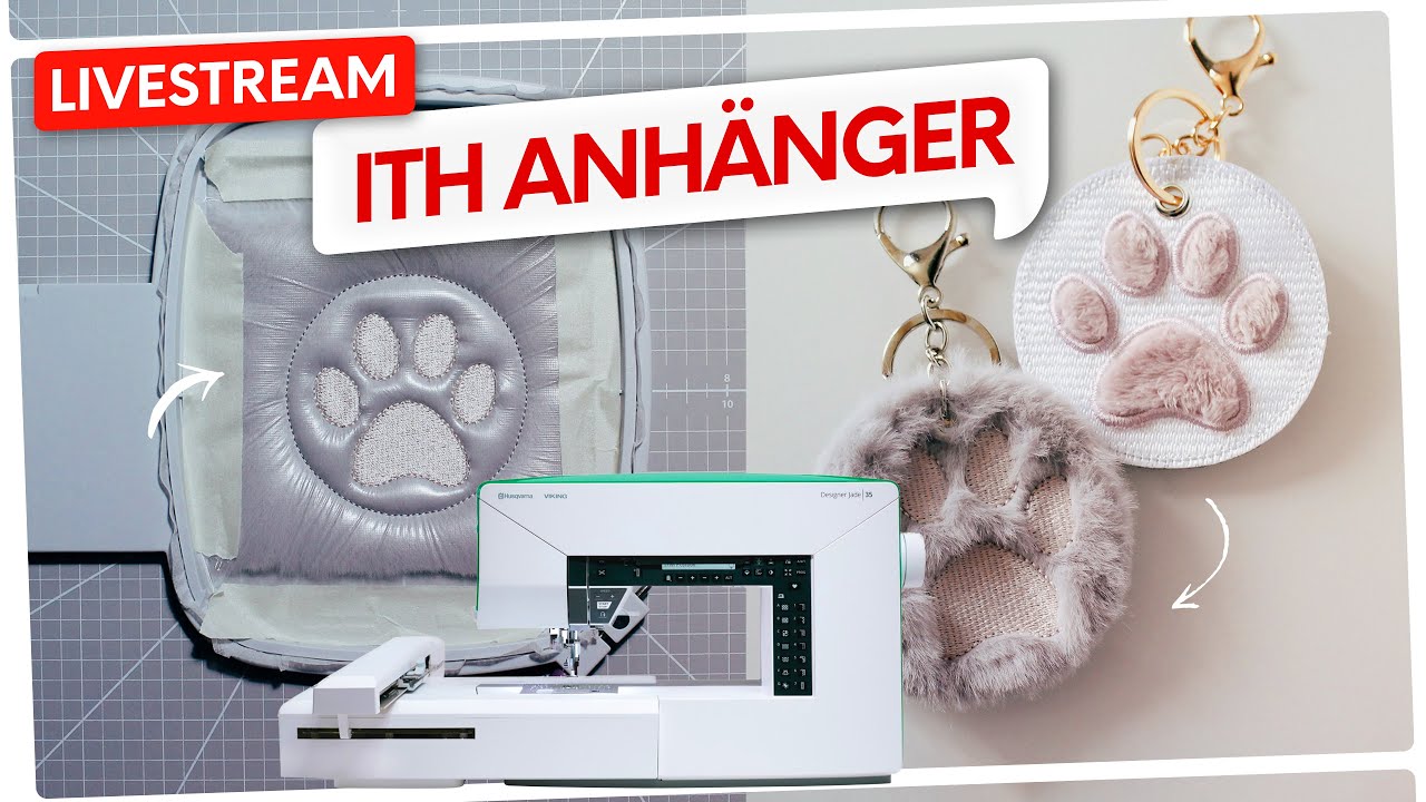 🔴🧵 #56 LIVE STICKEN: ITH Schlüsselanhänger 🐾