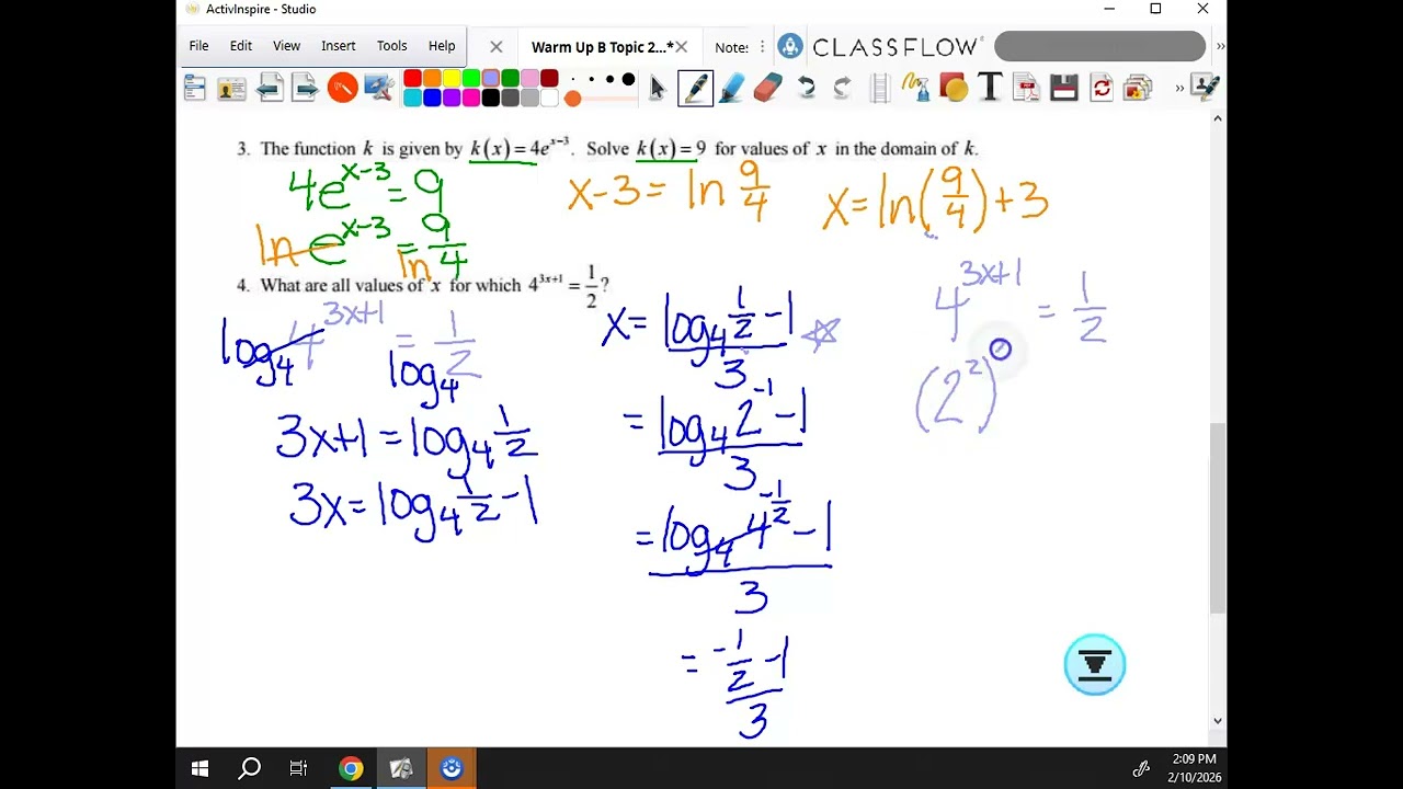 2.15 Semi-Log Plots & 2.13 Warm-Up B APPC2526
