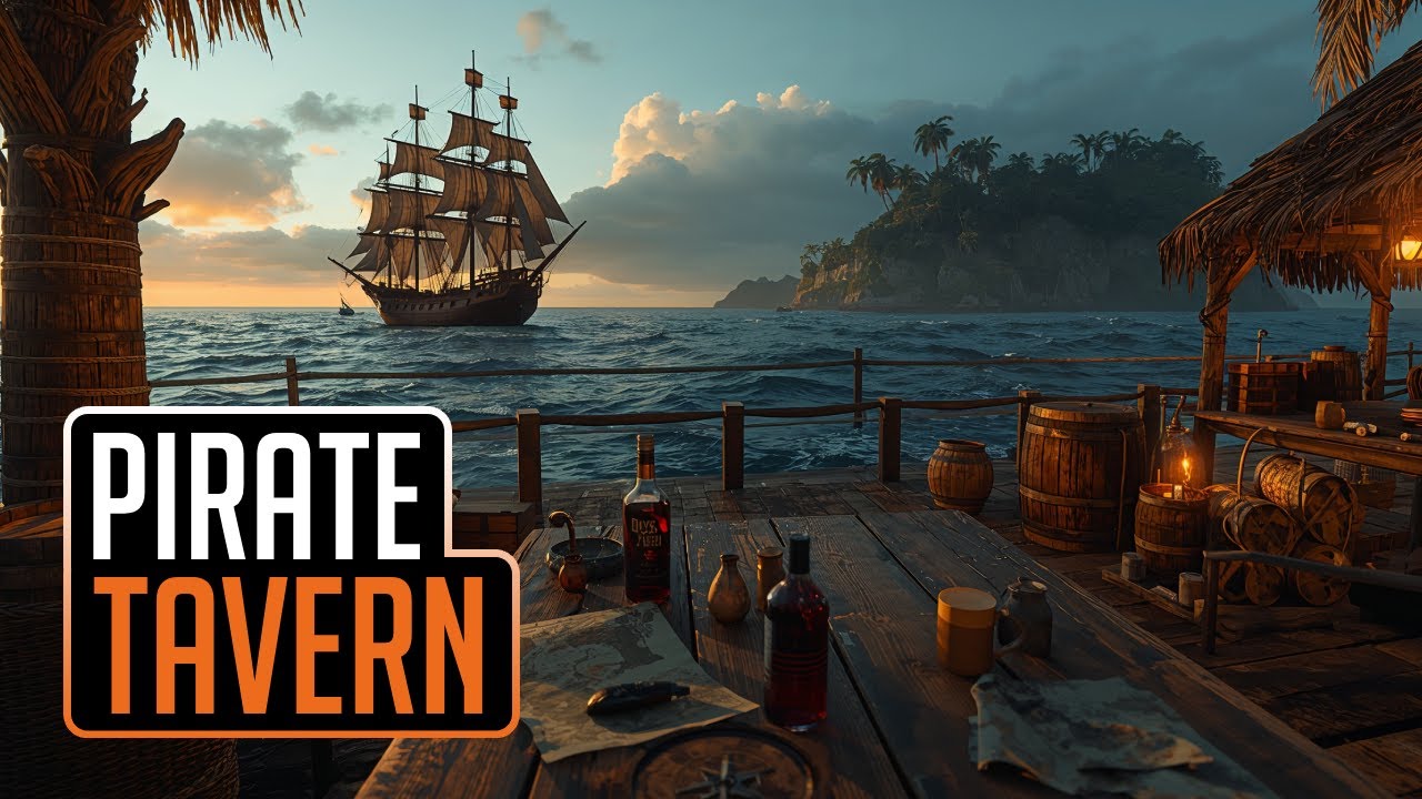 A Pirate Captain – Quiet Thoughts in a Loud Tavern, Caribbean, 18th Century | Historical Ambience