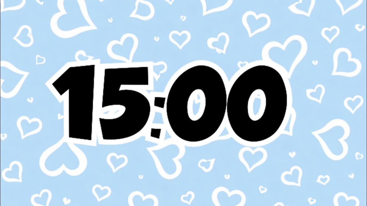 15-Minute Blue Heart Timer | Soft & Calm Focus Countdown
