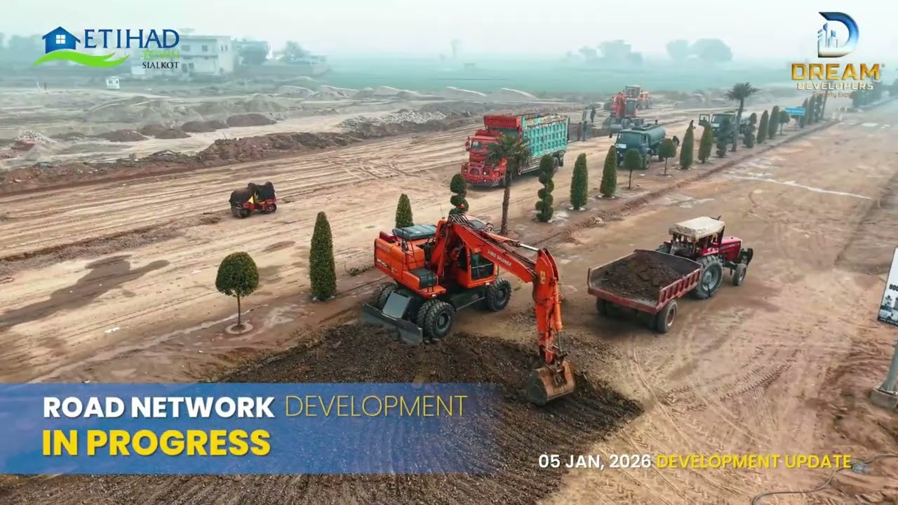 Progress in motion!Experience the rapid development journey of Etihad Town Sialkot.