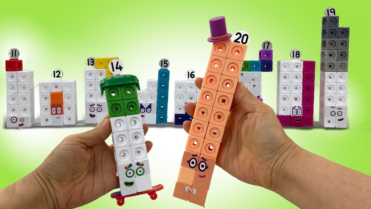 Let's Build Numberblocks Mathlink Cubes 11-20