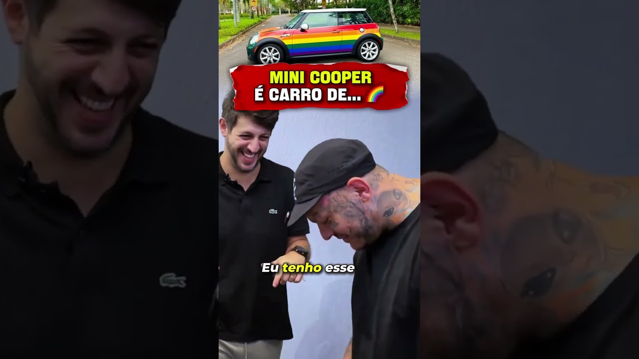 Mini Cooper &eacute; Carro de... 🌈? #toguro #mansaomaromba #carros #carro #lgbt