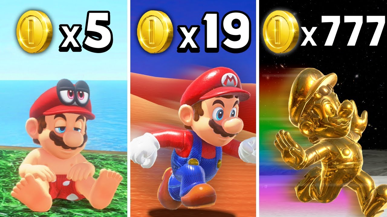 Mario Odyssey MAIS à chaque pièce Mario va plus vite