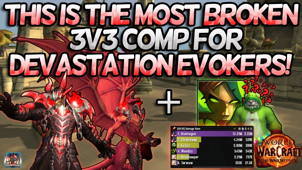 The most BROKEN comp for Devastation Evokers in The War Within PvP. It FARMS Multi R1 & AWC Teams.