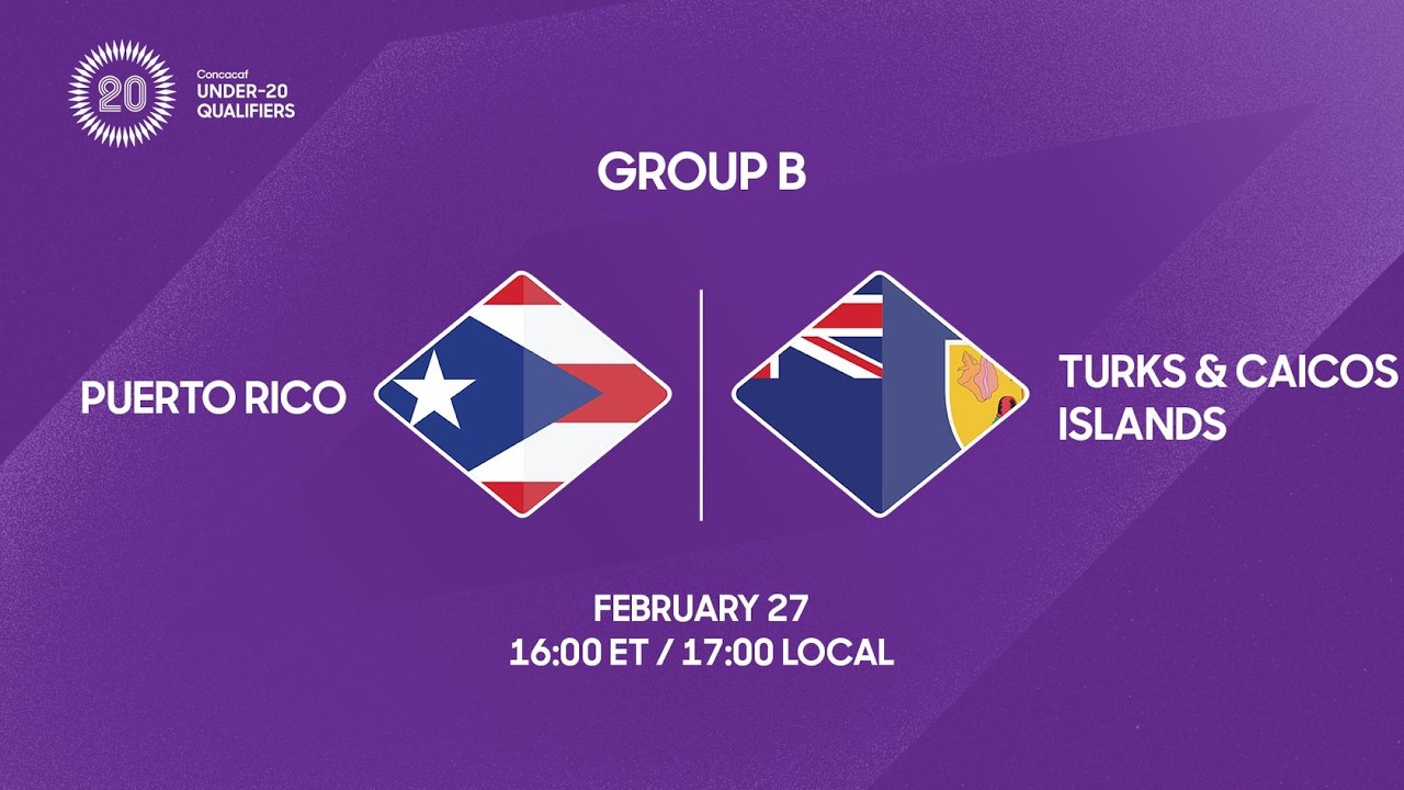 Puerto Rico vs Turks & Caicos Islands | 2026 Concacaf Under-20 Qualifiers
