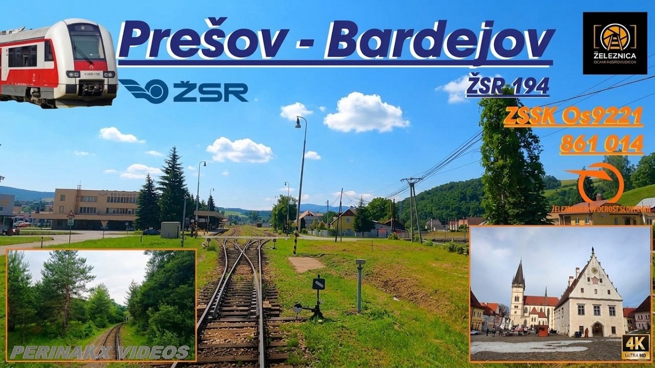 4K Cabview ► Prešov - Bardejov / ŽSR 194 / Os 9221 / 861.014 ► Trať do UNESCO mesta