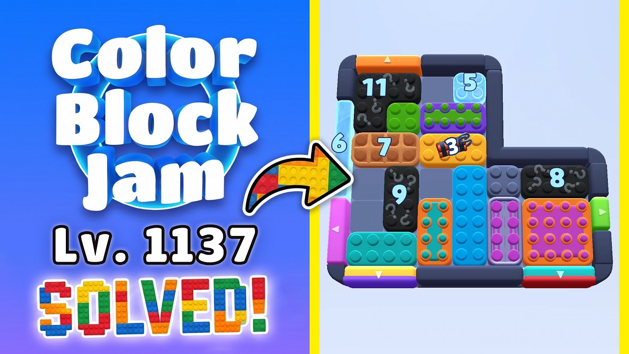 Color Block Jam Level 1135 (1136) | Every Puzzle Solved! 🎯