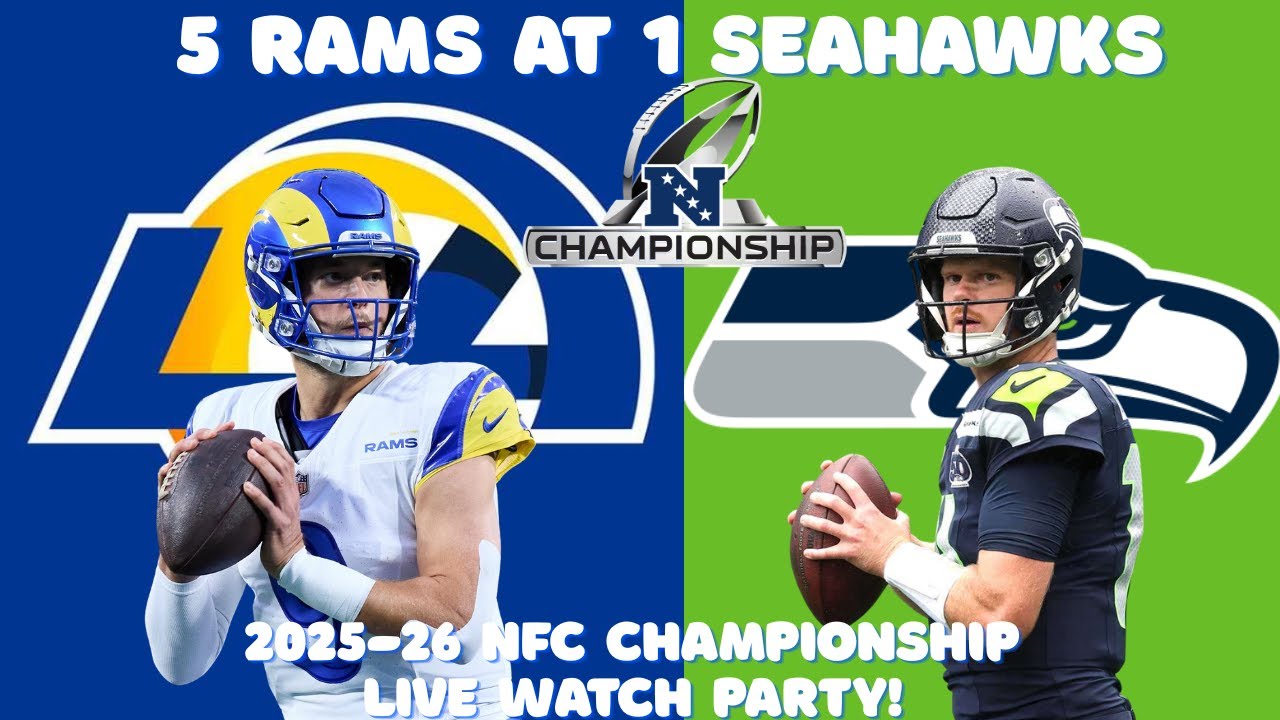 5 Rams at 1 Seahawks 2025-26 NFC Chip NFL Watch Party with live scoreboard, commentary, and more!