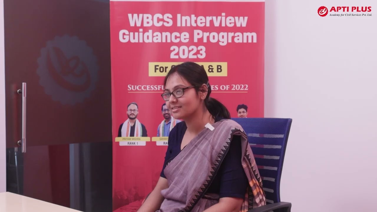 ANNAPURBA DUTTA  || COMMON MERIT RANK 76  || WBCS 2023 || WBCS MOCK INTERVIEW || APTI PLUS