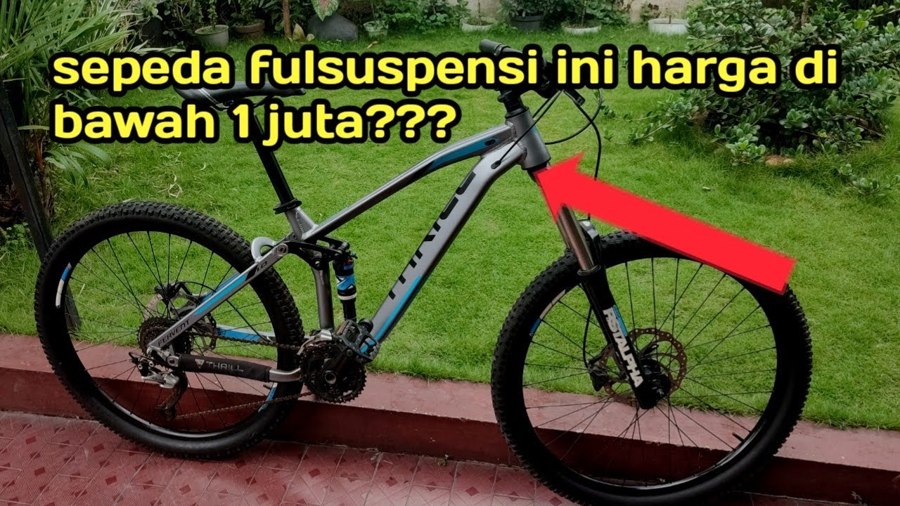 Review sepeda fullsuspensi di bawah 1 juta ada Thrill fervent 1.0 T140 / sepeda bekas berkwalitas