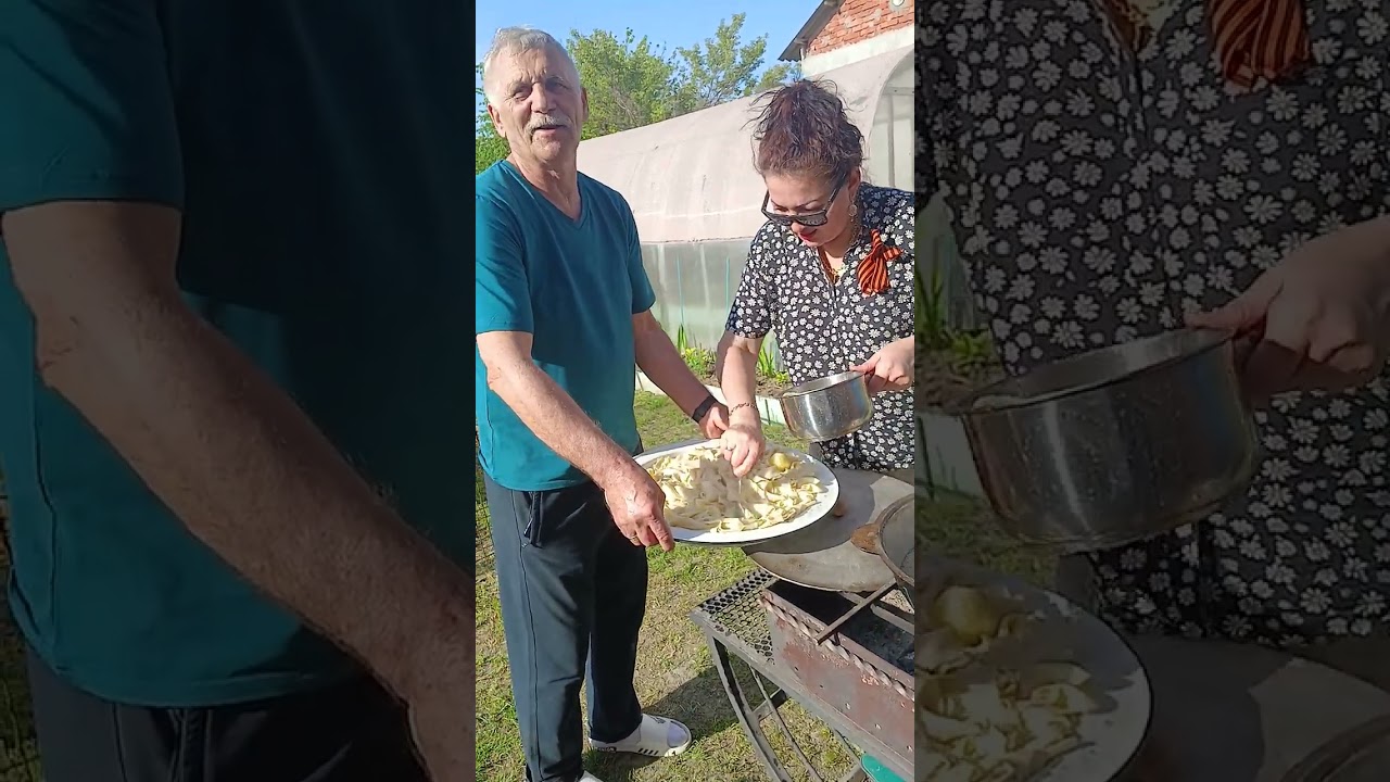 Бешбармак  на костре с дымком....