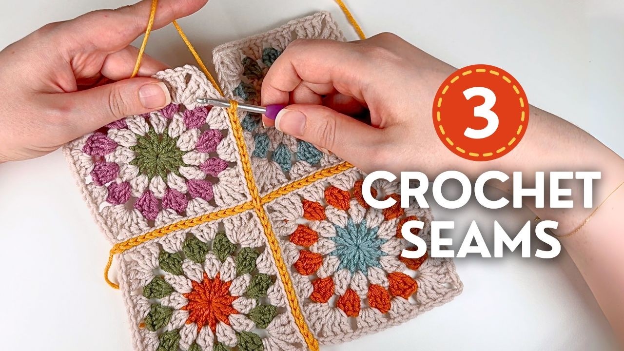 3 Easy Crochet Joins for Granny Squares (No Sewing!)