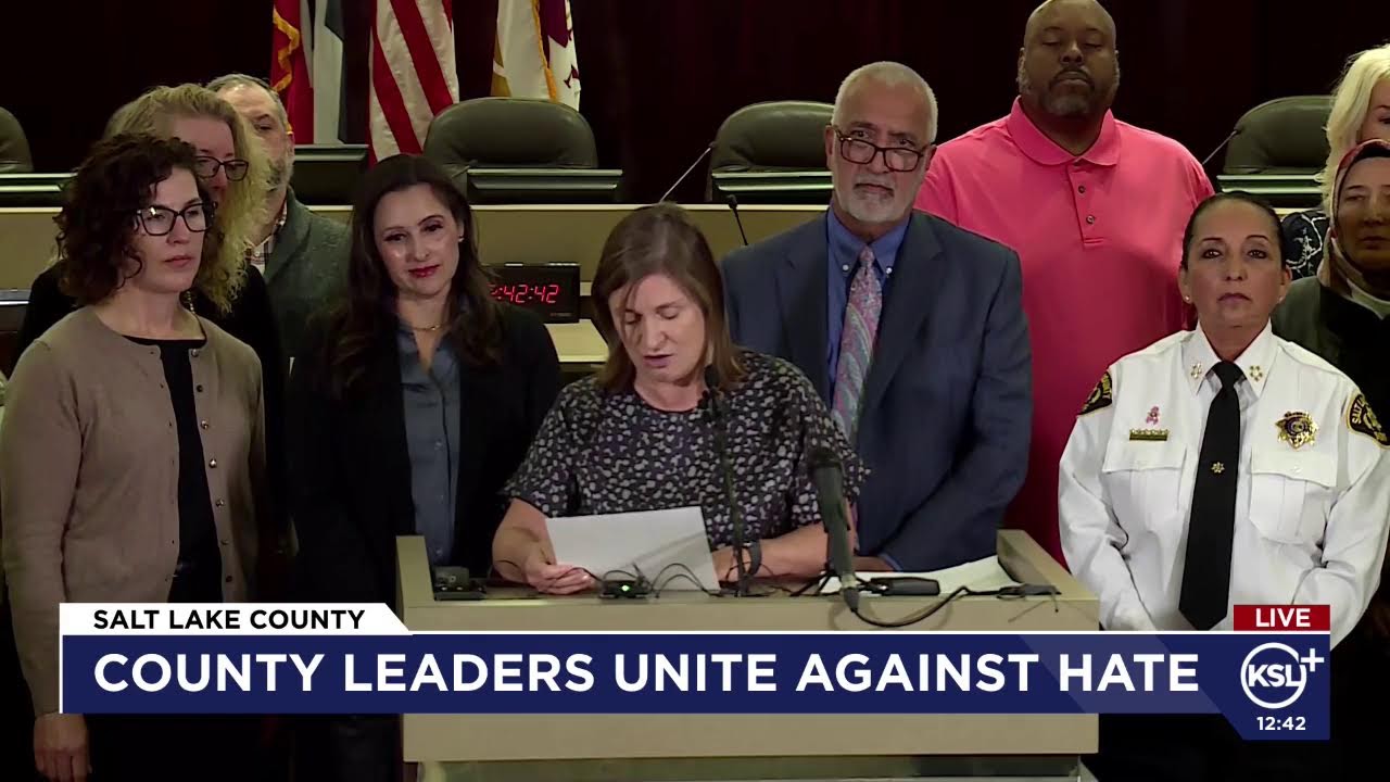 Salt Lake County leaders speak during 'United Against Hate' week