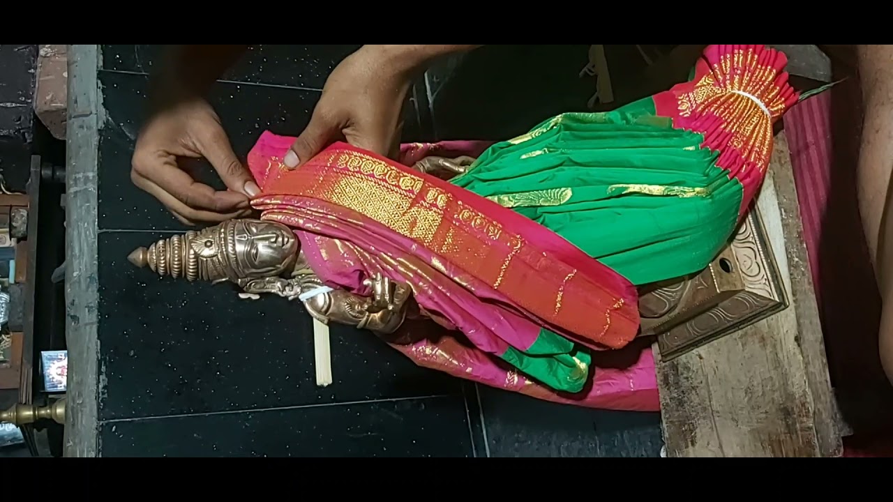 utsavar alangaram | உற்சவ அம்மனுக்கு எப்படி புடவை கட்டுவது | how to amman saree draping | infinity