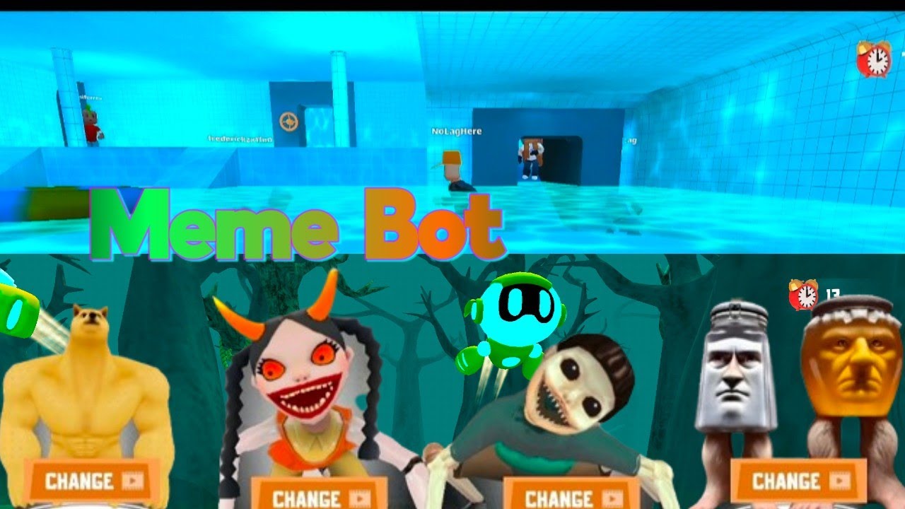 Escaping Roblox's Scariest Meme Bot Chase - ROBLOX @Roblox