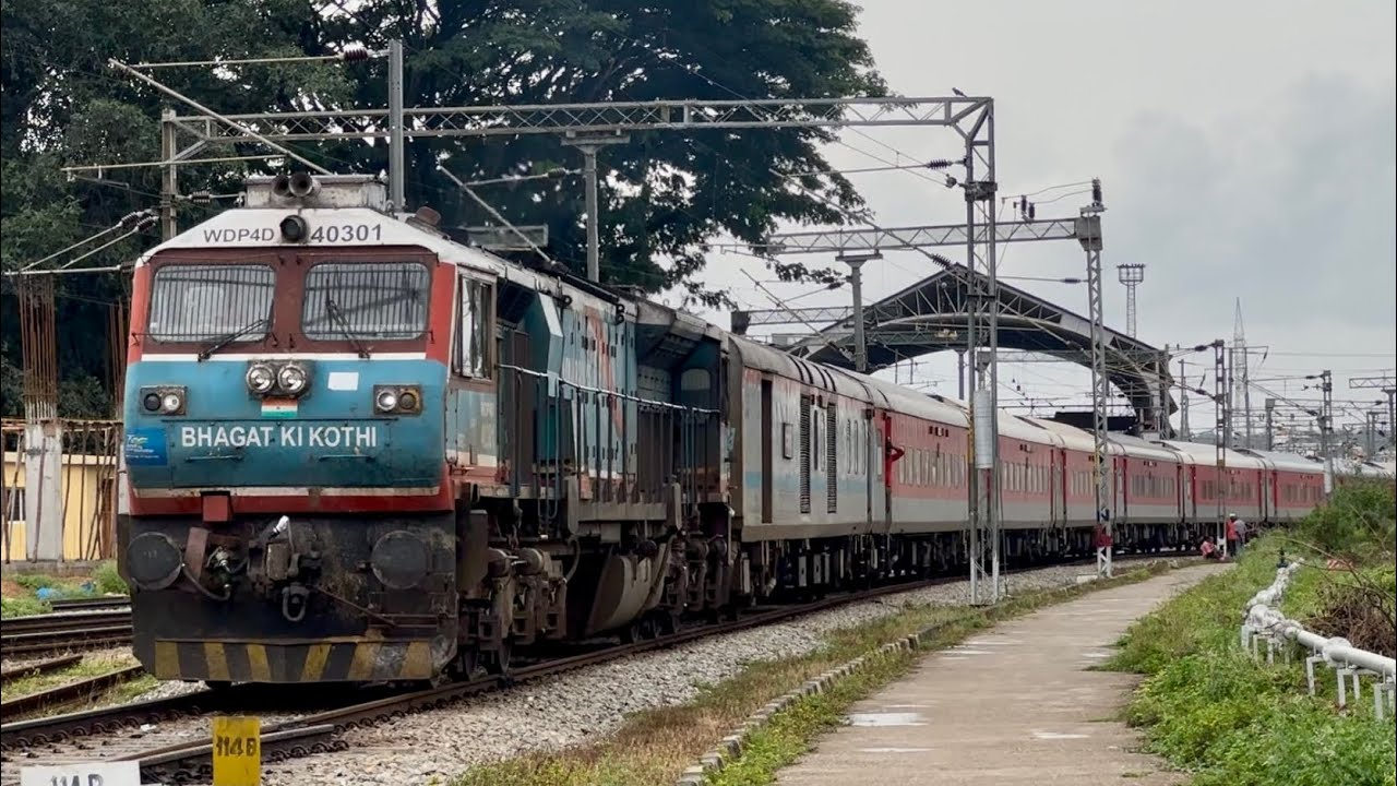CAPTAIN AMERICA | BGKT WDP4D 40301 | INDIAN RAILWAYS | 14806 Barmer - Yeshwantpur Express | Arrival