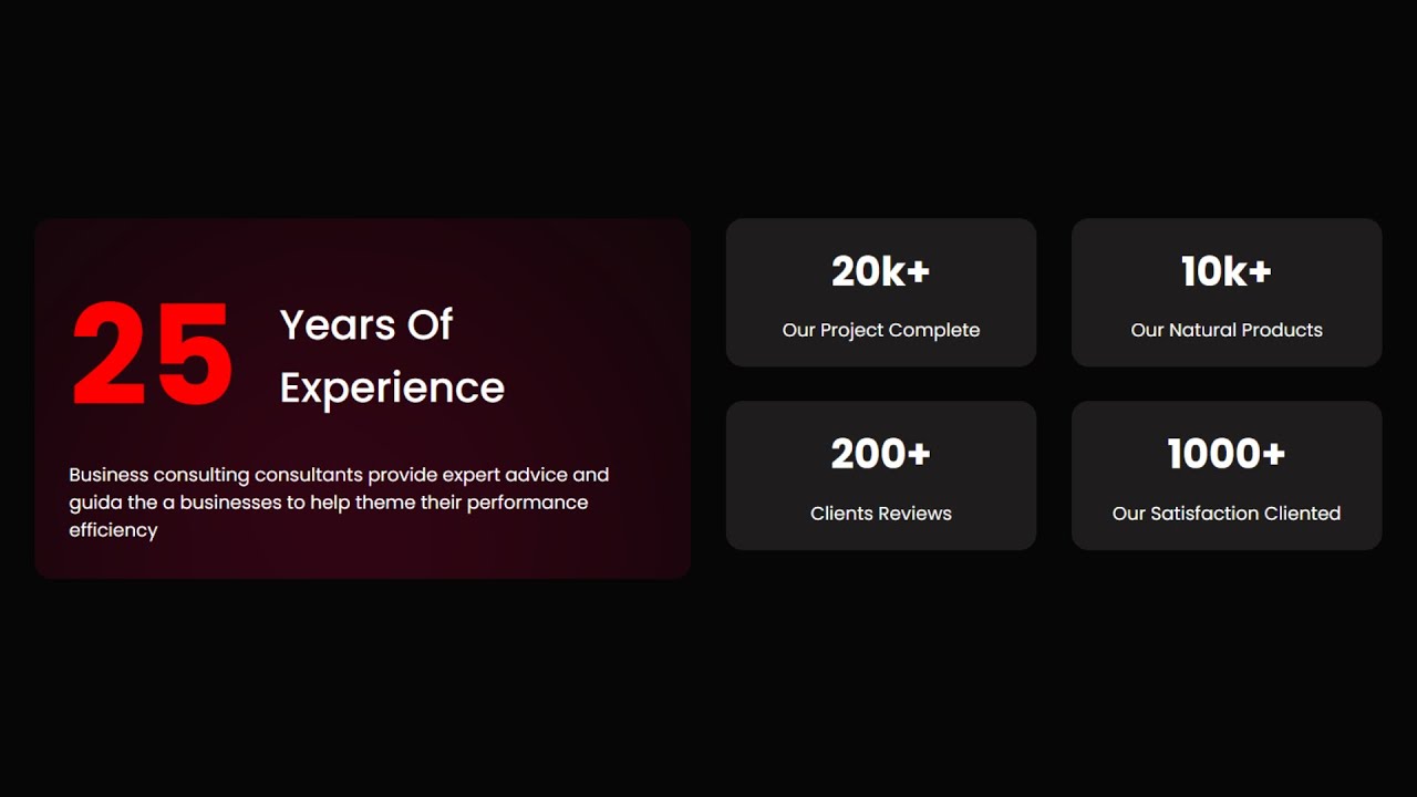 Counter Section with HTML CSS | HTML CSS Counter Section @raselcoder